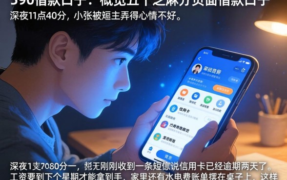 590的借款口子,概览五个芝麻分负面借款的口子