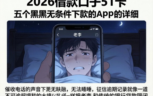 2026借款口子51卡，详细阐述五个黑户无条件下款的app