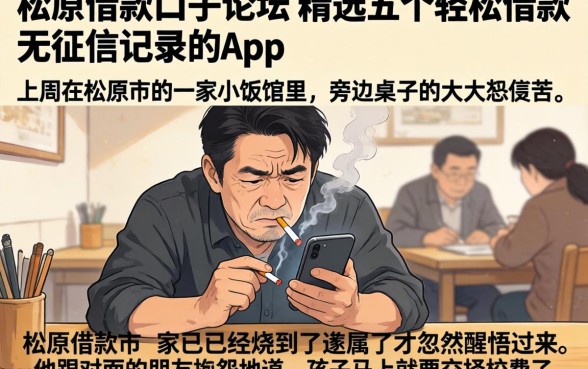 松原借款口子论坛，精选五个轻松借款无征信记录的app