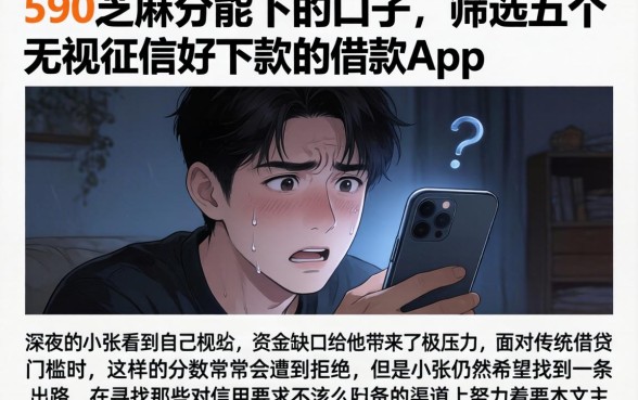590芝麻分能下的口子,筛选五个无视征信好下款的借款app
