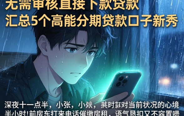 无需审核直接下款的贷款，汇总5个高能分期贷款口子新秀