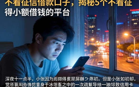 不看征信借款口子，揭秘5个不看征信小额借钱的平台