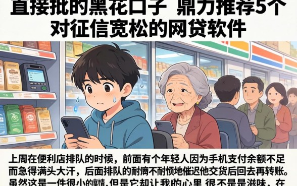 直接批的黑花口子，鼎力推荐5个对征信宽松的网贷软件