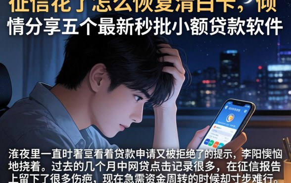 征信花了怎么恢复清白卡，倾情分享五个最新秒批小额贷款软件