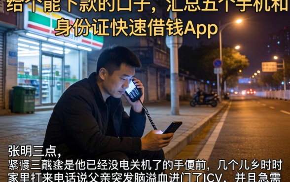 给个能下款的口子，汇总五个手机和身份证快速借钱app