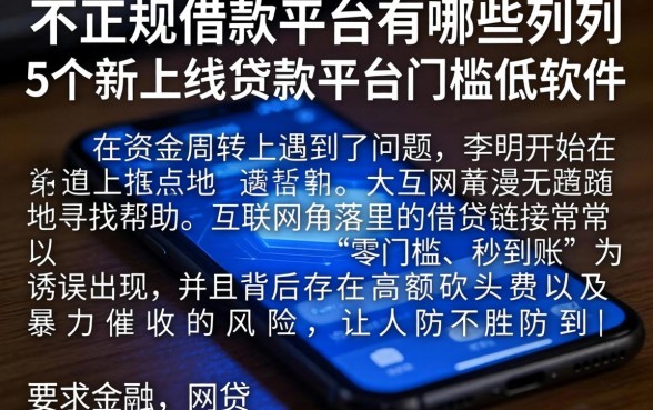 不正规的借款平台有哪些，胪列5个新上线贷款平台门槛低软件