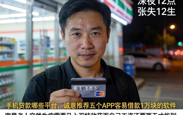 手机贷款哪些平台,诚意推荐五个APP容易借款1万块的软件