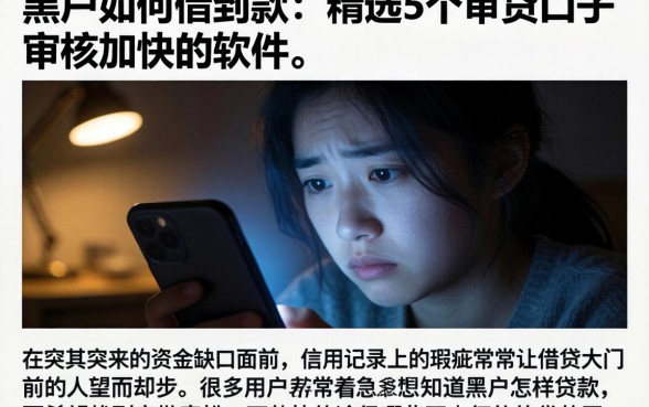 黑户如何借到款，精选5个审贷口子审核加快的软件