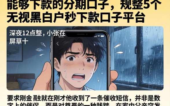 能够下款的分期口子，规整5个无视黑白户秒下款口子平台