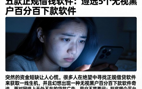 五款正规借钱软件，遴选5个无视黑户百分百下款软件