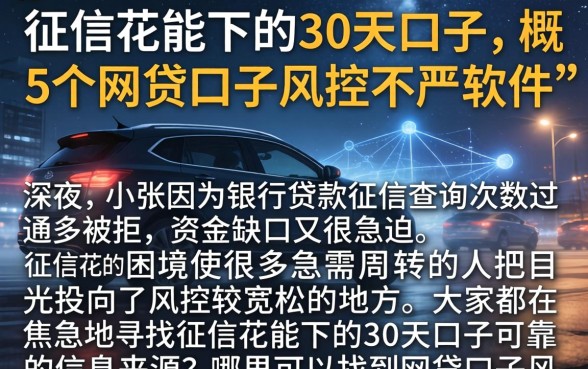 征信花能下的30天口子，概括5个网贷口子风控不严的软件