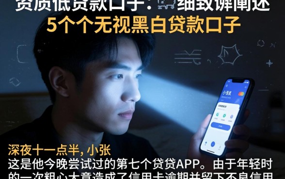 资质低的贷款口子，细致阐述5个无视黑白贷款口子