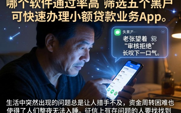 哪个软件通过率高，筛选五个黑户可快速办理小额贷款业务的app