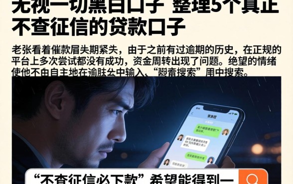 无视一切黑白口子,整理5个真正不查征信的贷款口子