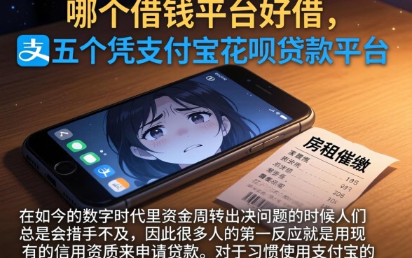哪个借钱平台好借，枚举五个凭支付宝花呗贷款的平台