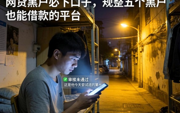 网贷黑户必下口子，规整五个黑户也能借款的平台
