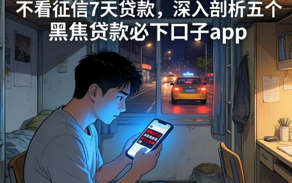 不看征信7天贷款，深入剖析五个黑户贷款必下口子app