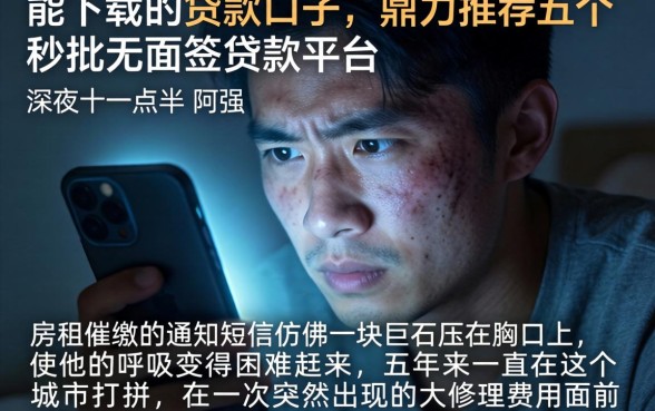 能下载的贷款口子,鼎力推荐五个秒批无面签贷款平台