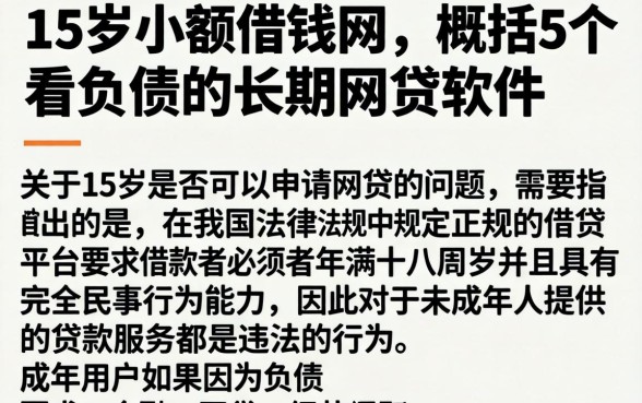 15岁小额借钱网，概括5个不看负债的长期网贷软件