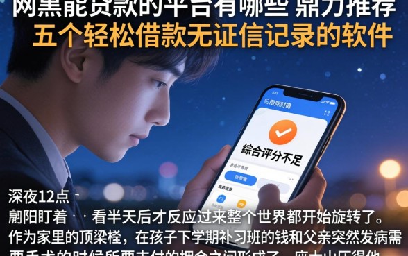 网黑能贷款的平台有哪些，鼎力推荐五个轻松借款无征信记录的软件