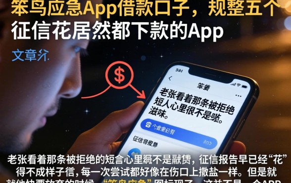 笨鸟应急app借款口子，规整五个征信花居然都下款的app