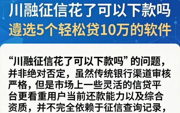 川融征信花了可以下款吗,遴选5个轻松贷10万的软件
