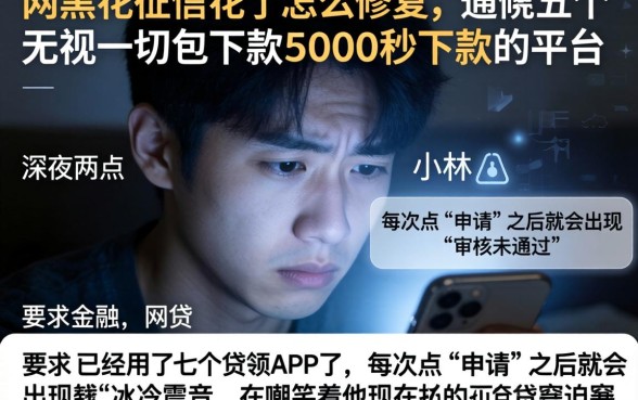 网黑花征信花了怎么修复，概览五个无视一切包下款5000秒下款的平台