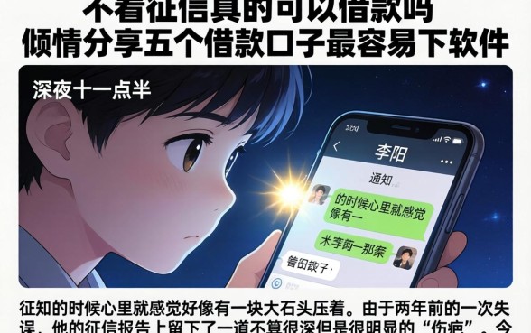 不看征信真的可以借款吗，倾情分享五个借款口子最容易下软件