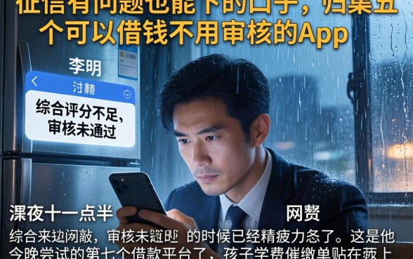 征信有问题也能下的口子，归集五个可以借钱不用审核的app