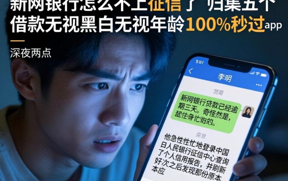 新网银行怎么不上征信了，归集五个借款无视黑白无视年龄100%秒过app