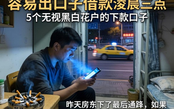 容易出口子的借款，概括5个无视黑白花户的下款口子