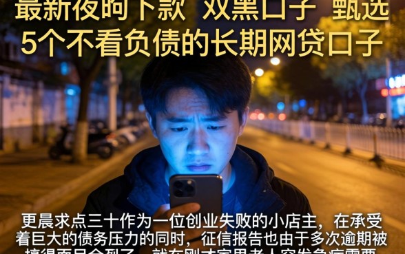 最新夜间下款的双黑口子，甄选5个不看负债的长期网贷口子