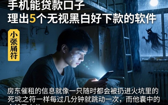 手机能贷款的口子，理出5个无视黑白好下款的软件