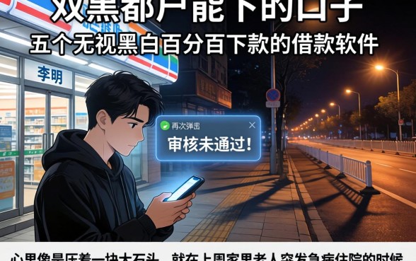 双黑都户能下的口子，概括五个无视黑白百分百下款的借款软件