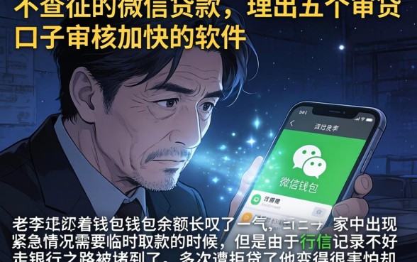 不查征的微信贷款，理出五个审贷口子审核加快的软件