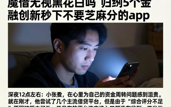 魔借无视黑花白吗，归纳5个金融创新秒下不要芝麻分的app