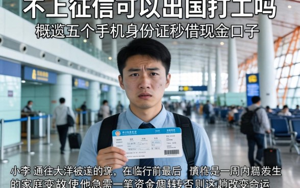 不上征信可以出国打工吗，概览五个手机身份证秒借现金的口子