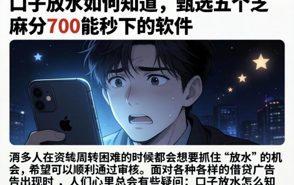 口子放水如何知道，甄选五个芝麻分700能秒下的软件