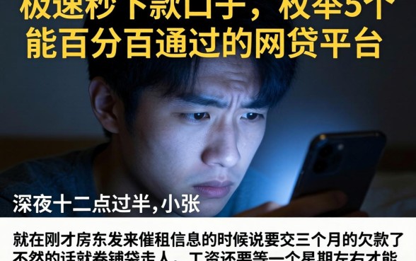 极速秒下款的口子，枚举5个能百分百通过的网贷平台