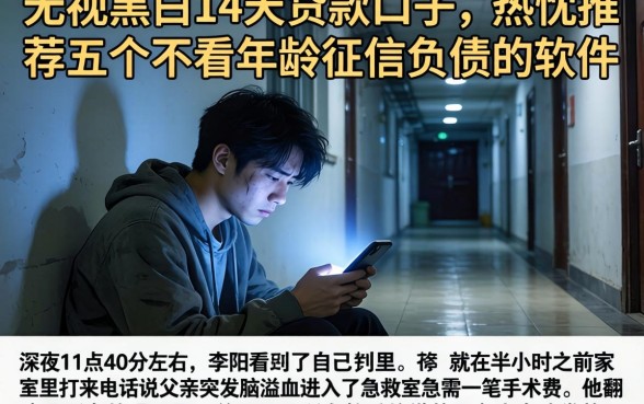 无视黑白14天贷款口子，热忱推荐五个不看年龄征信负债的软件