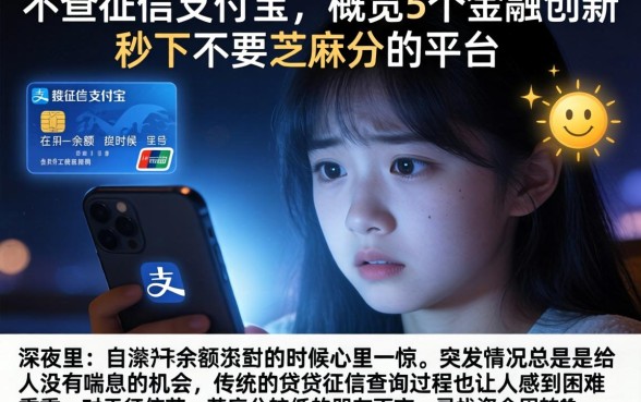 不查征信的支付宝,概览5个金融创新秒下不要芝麻分的平台