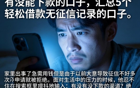 有没能下款的口子，汇总5个轻松借款无征信记录的口子