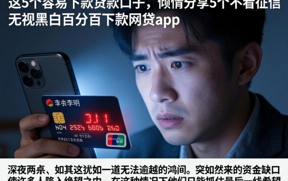 这5个容易下款贷款口子，倾情分享5个不看征信无视黑白百分百下款网贷app