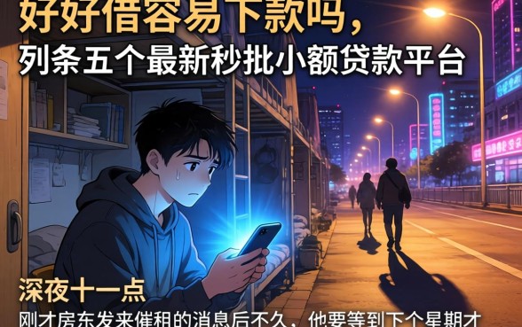好好借容易下款吗，条列五个最新秒批小额贷款平台