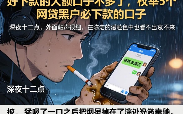 好下款的大额口子不多了,枚举5个网贷黑户必下款的口子
