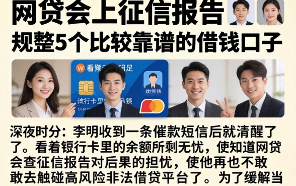 网贷会上征信报告，规整5个比较靠谱的借钱口子