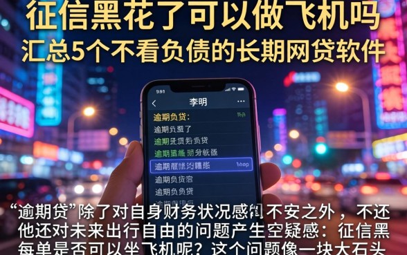 征信黑花了可以做飞机吗,汇总5个不看负债的长期网贷软件