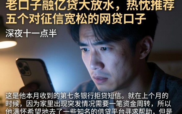 老口子融亿贷大放水，热忱推荐五个对征信宽松的网贷口子