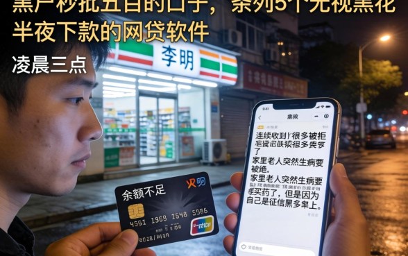黑户秒批五百的口子，条列5个无视黑花半夜下款的网贷软件