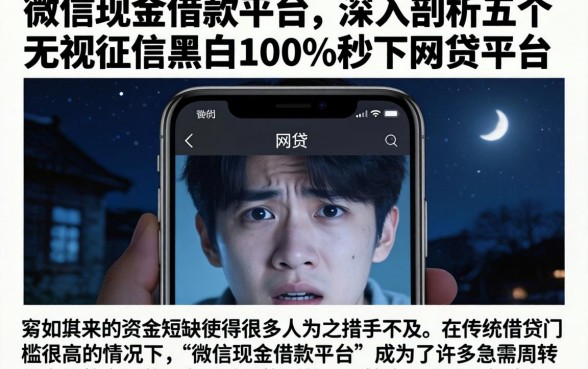 微信现金借款平台，深入剖析五个无视征信黑白100%秒下网贷平台
